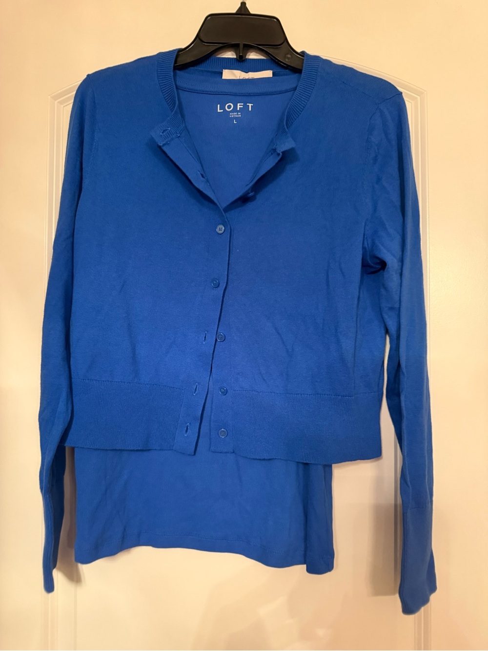 LOFT Bright Blue Tank and Cardigan Duo
